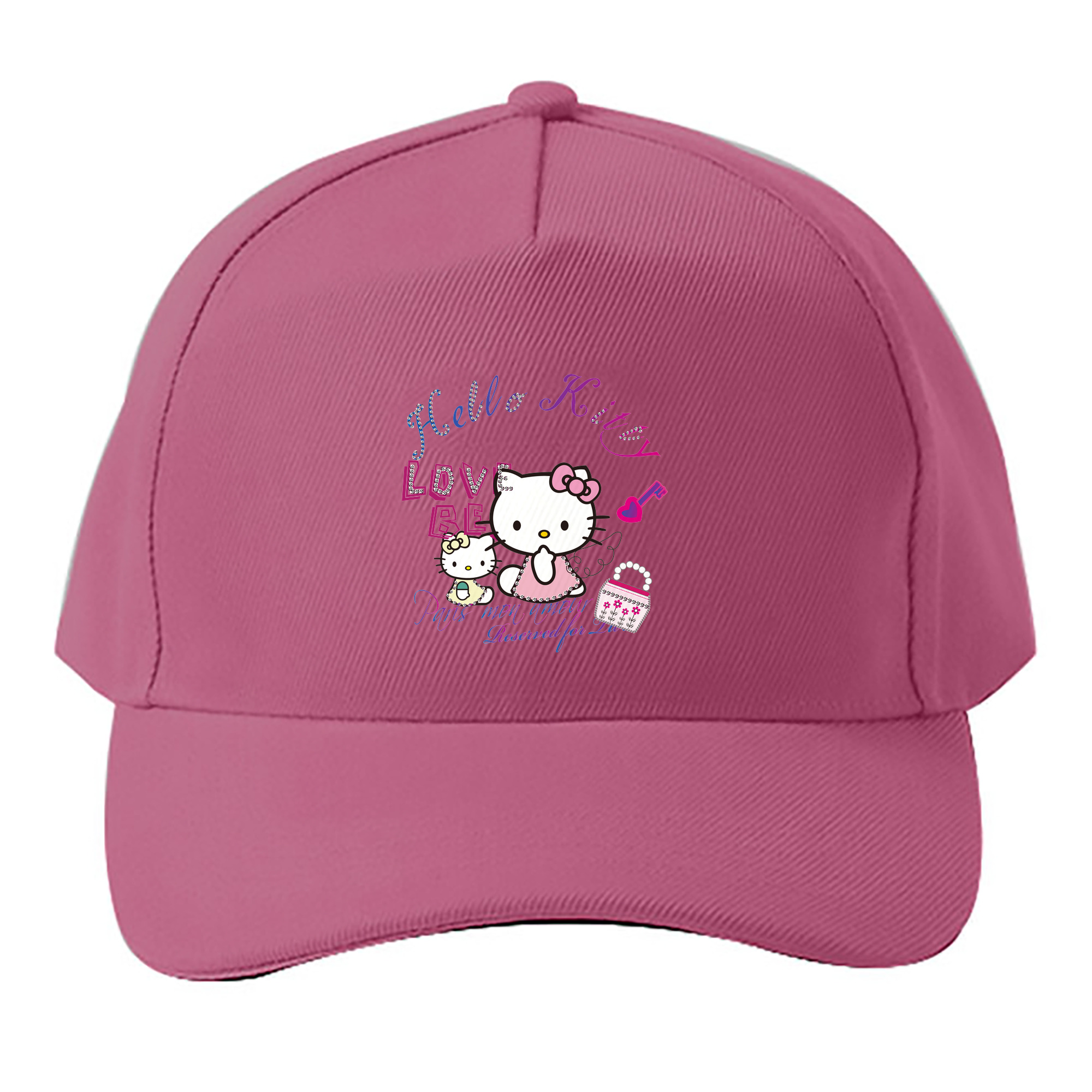 （画像用） Hello Kitty ハローキティ ベースボールキャップ 綿100％ 男女兼用 帽子 スポーツ